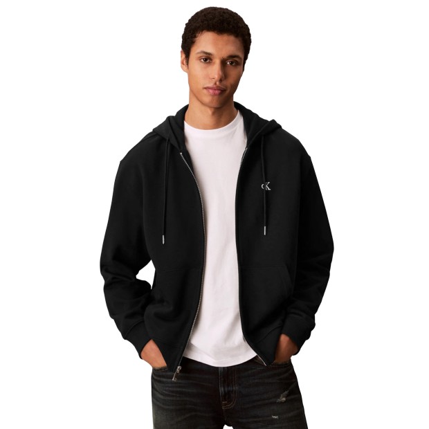 Calvin Klein Sweat Eu 350terry Monogram Fz Black