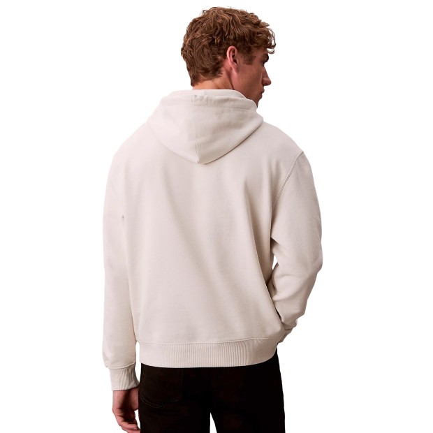 Calvin Klein Sweat Eu 350terry Micro Monologo Ho White