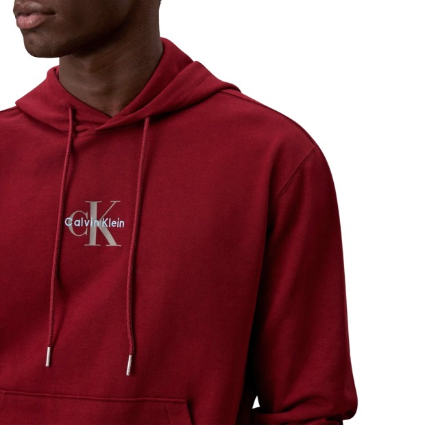 Calvin Klein Sweat Eu 350terry Micro Monologo Ho Red