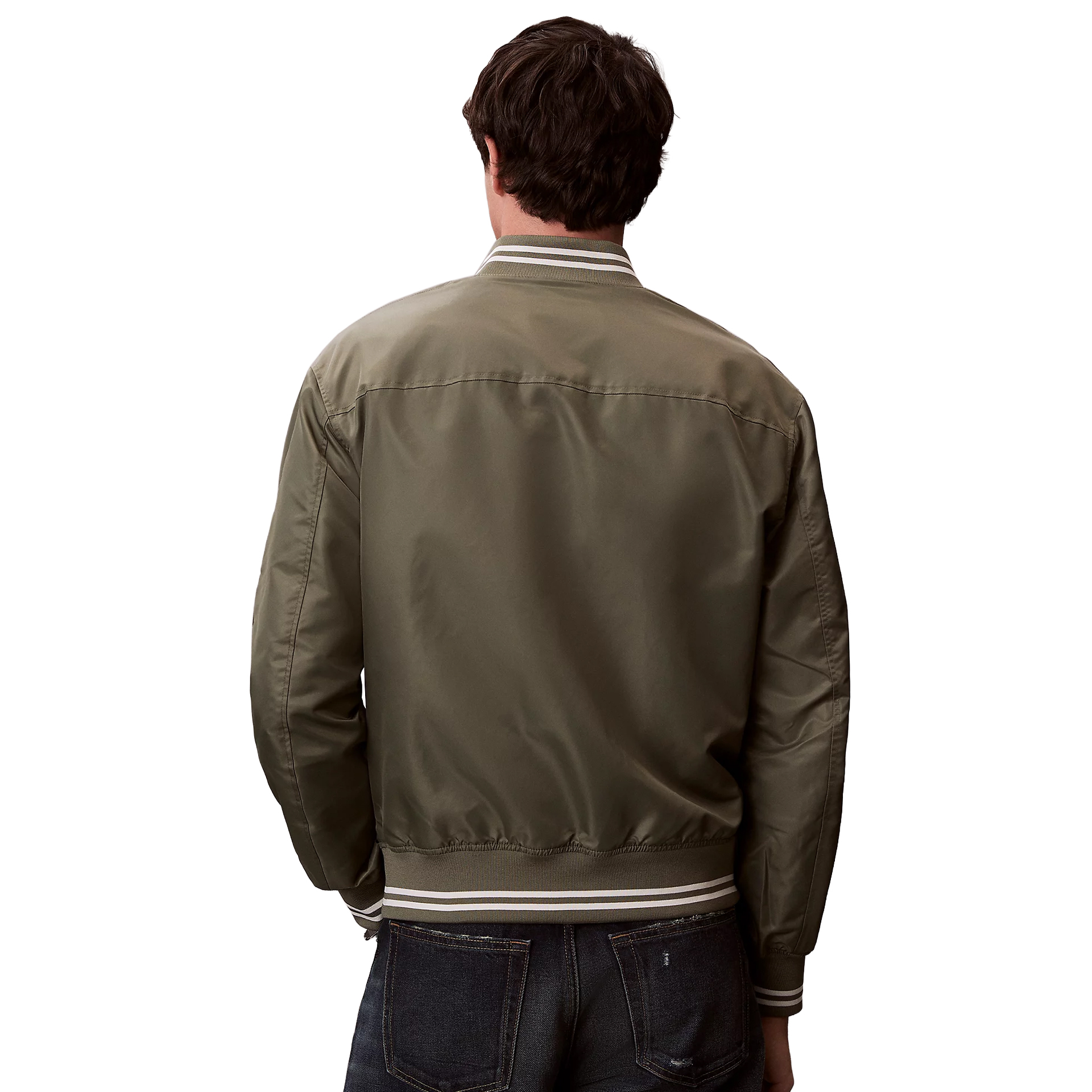 Calvin Klein Casaco Jeans Tipped Hero Bomber Beige