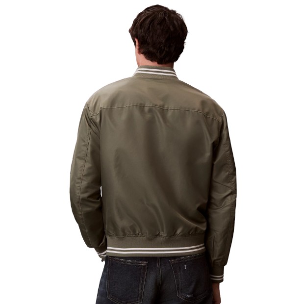 Calvin Klein Casaco Jeans Tipped Hero Bomber Beige