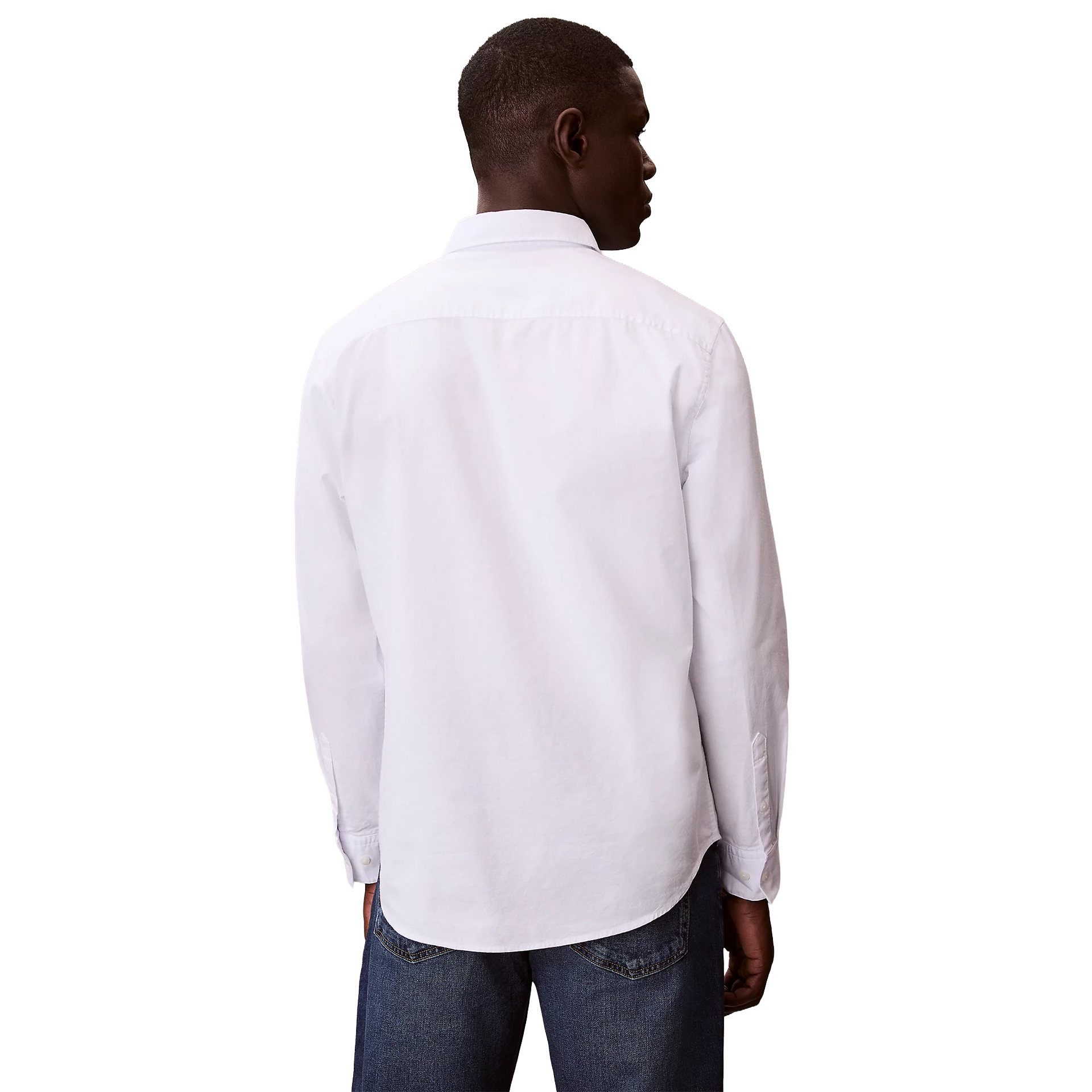 Calvin Klein Camisa Solid Oxford Classic White