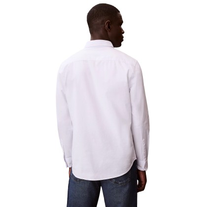 Calvin Klein Camisa Solid Oxford Classic White