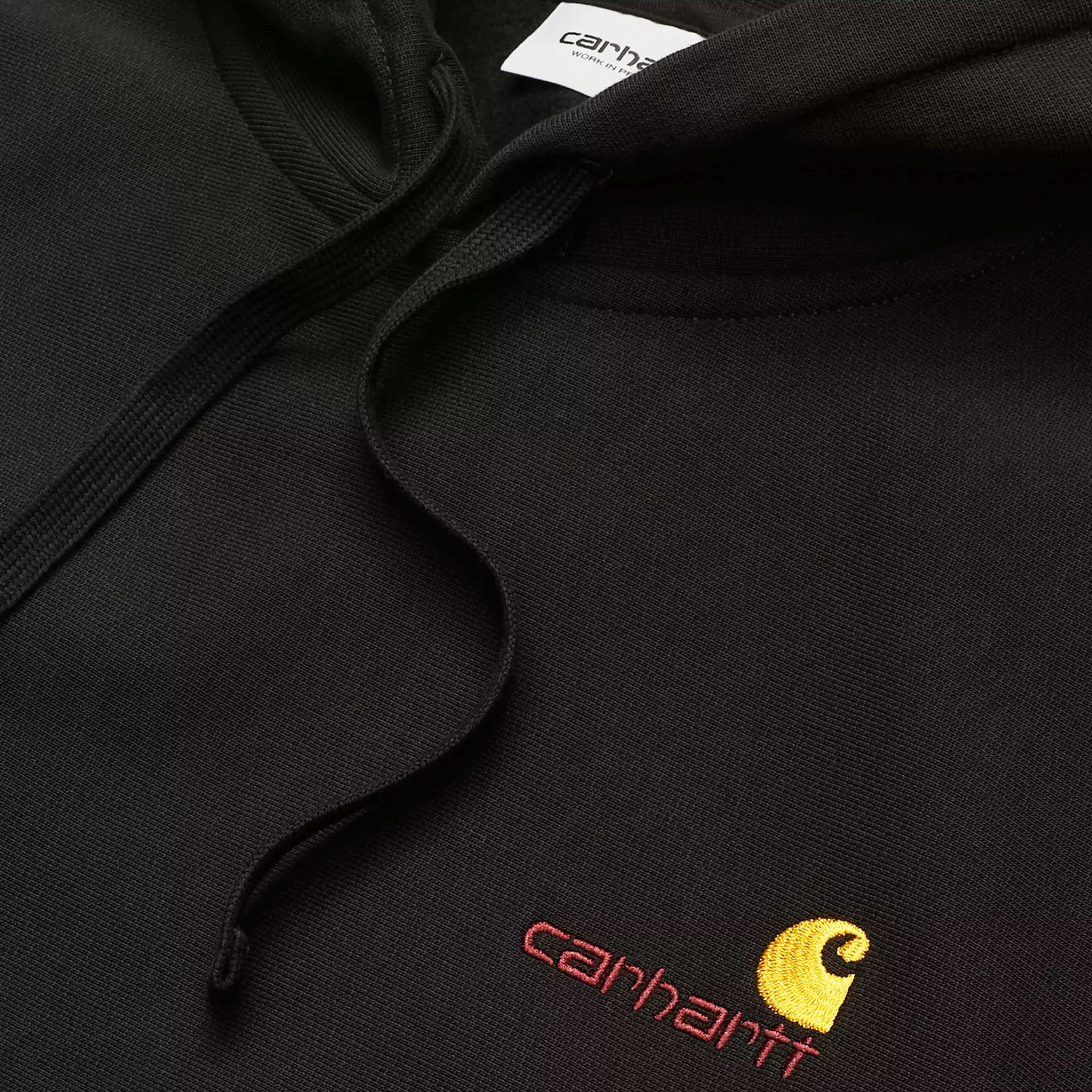 Carhartt Wip Sweat Hooded American Script Black