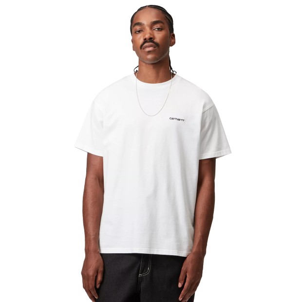 Carhartt Wip T-shirt Script Embroidery White/Black