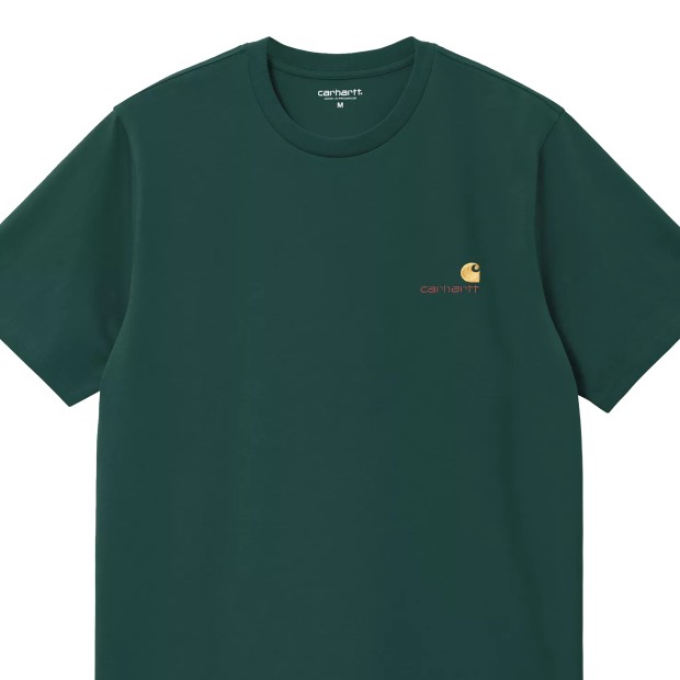 Carhartt Wip T-shirt S/s American Script Dark Fir