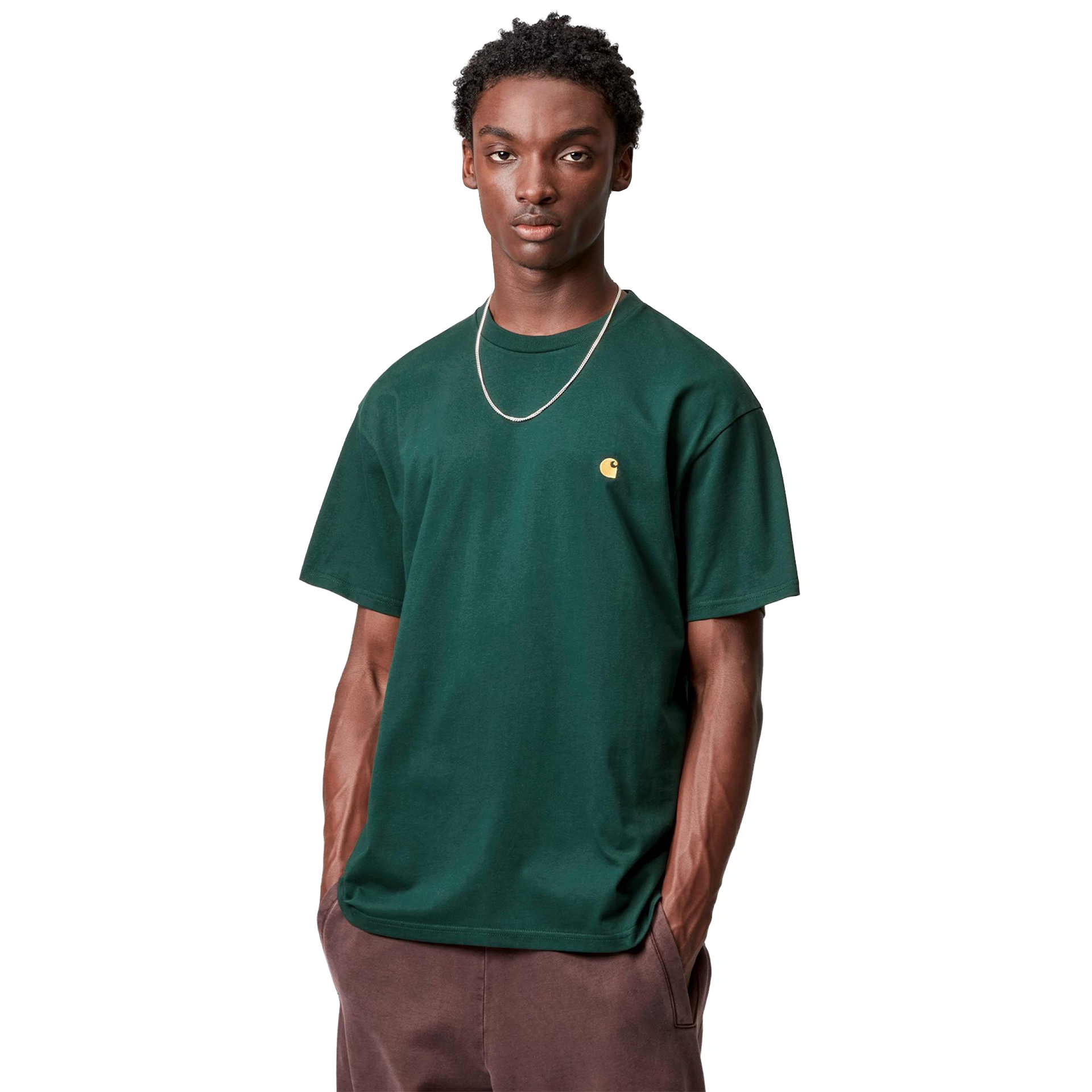 Carhartt Wip T-shirt Chase Dark Fir Gold