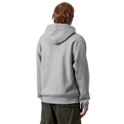 Carhartt Wip Sweat Hooded American Script Grey Heather