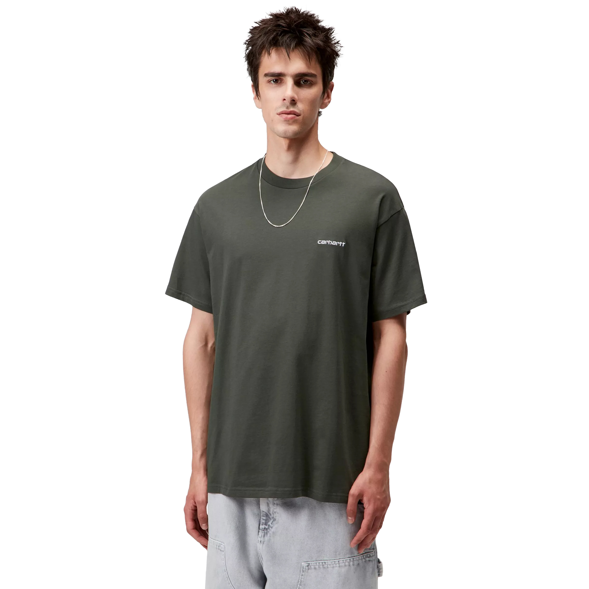 Carhartt Wip T-shirt Script Embroidery Opuntia White