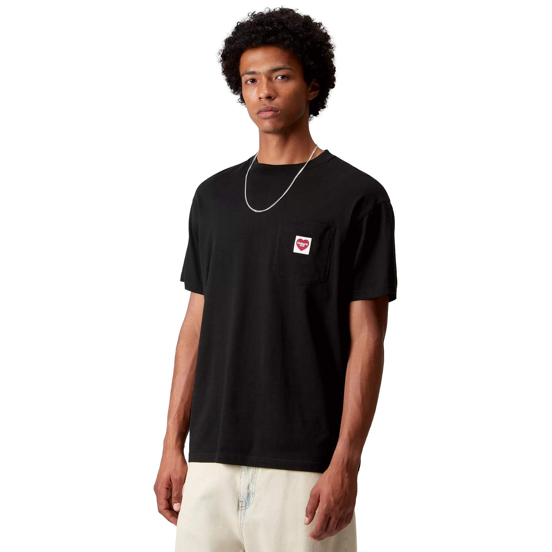 Carhartt Wip T-shirt Pocket Heart Black Red