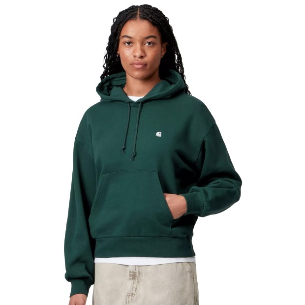 Carhartt Wip Sweat Hooded Casey W Dark Fir Silver