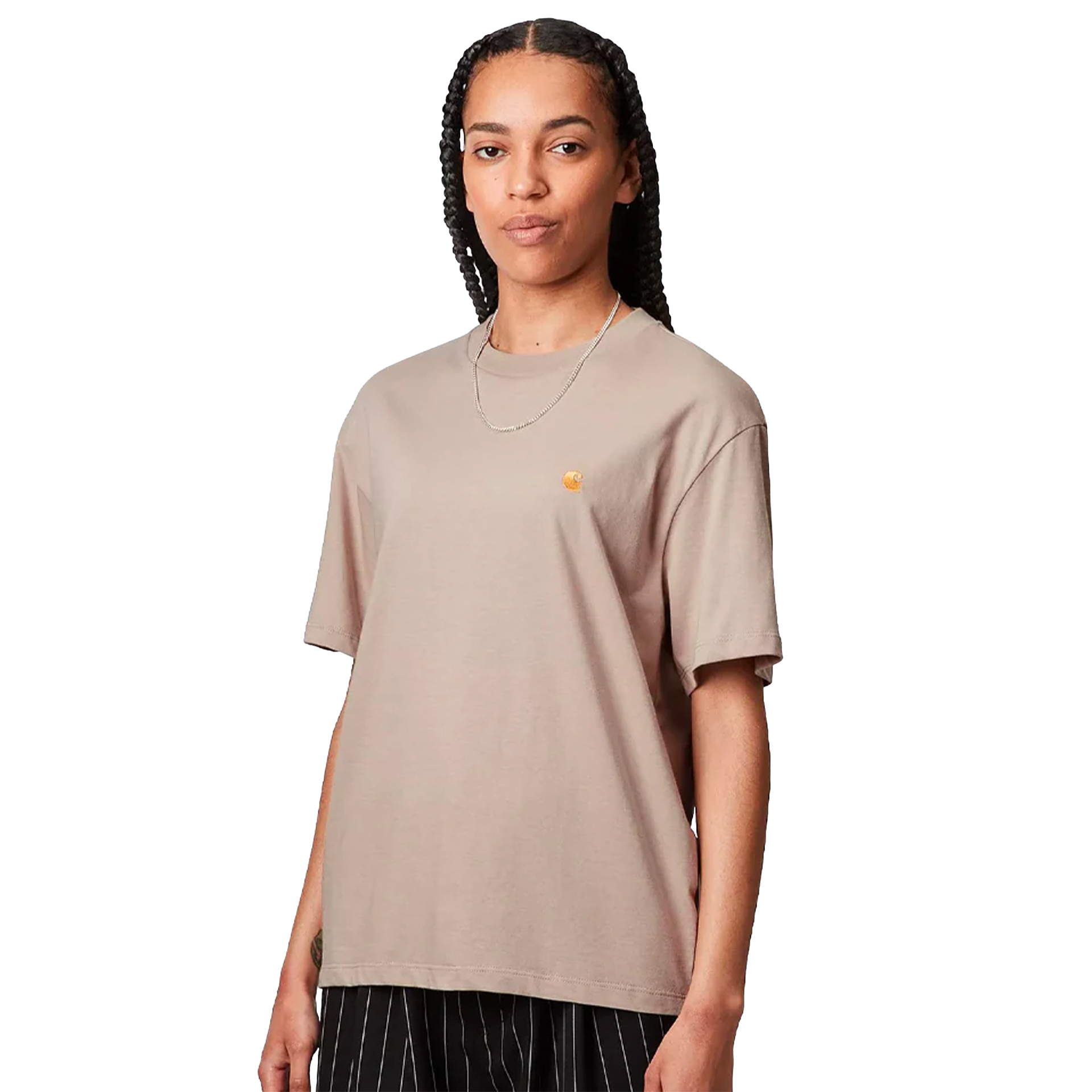 Carhartt Wip W S/s Chase T-shirt Dusky Beige Gold