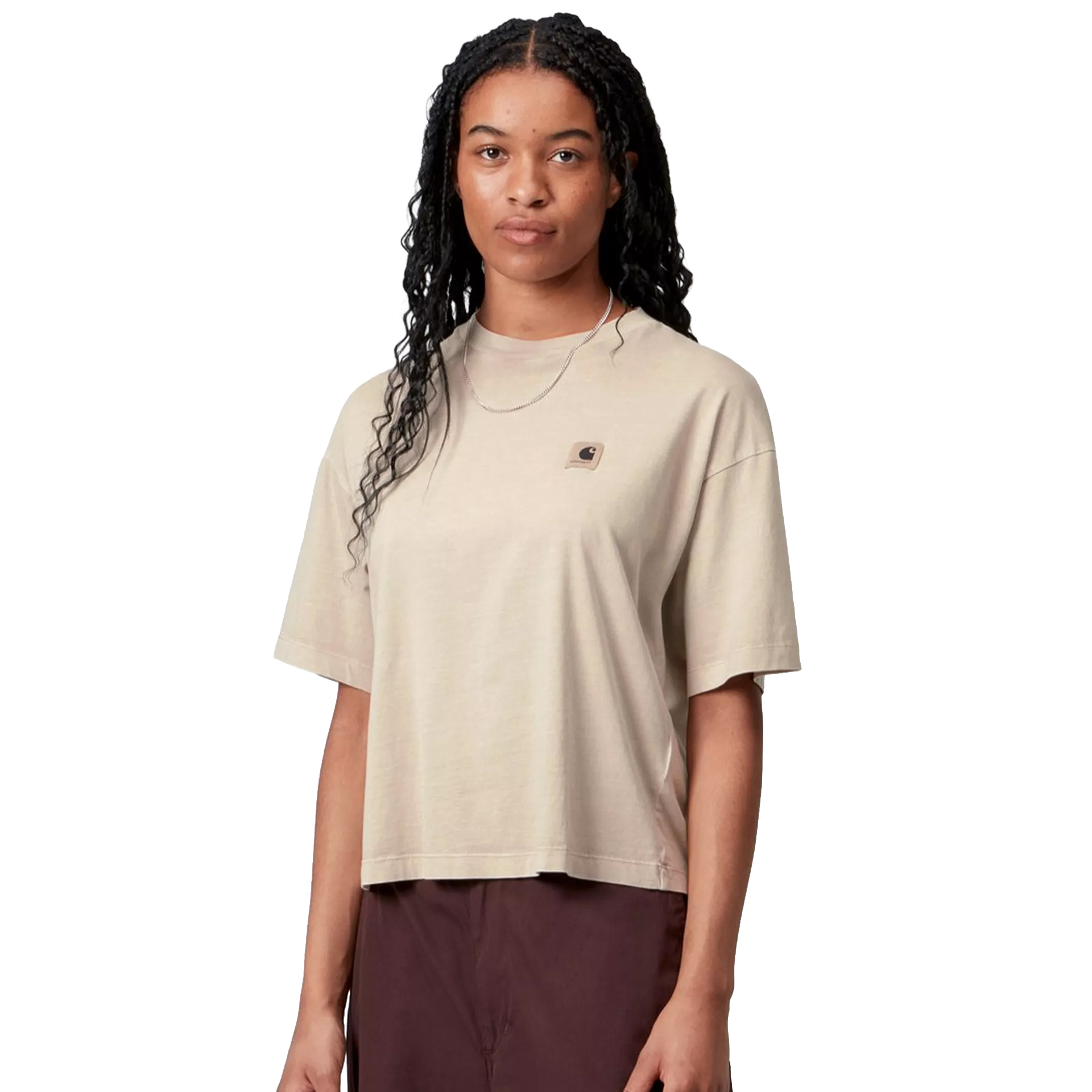 Carhartt Wip W S/s Nelson T-shirt Fleur De Sel Garment Dyed