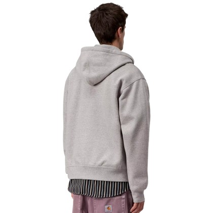 Carhartt Wip Casaco Hooded American Script Grey Heather