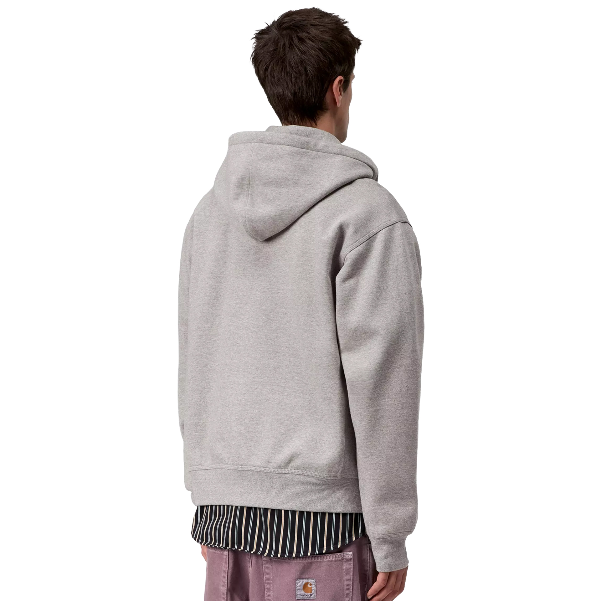 Carhartt Wip Casaco Hooded American Script Grey Heather