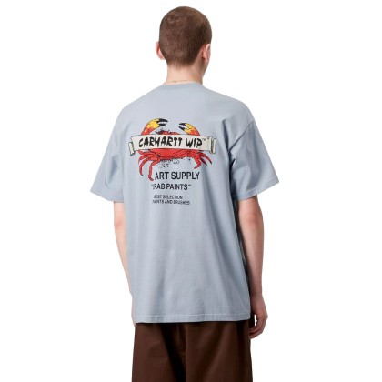 Carhartt Wip S/s Crab Paint T-shirt Frosted Blue