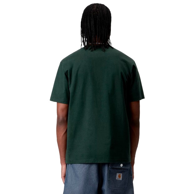 Carhartt Wip S/s University Script T-shirt Conifer White