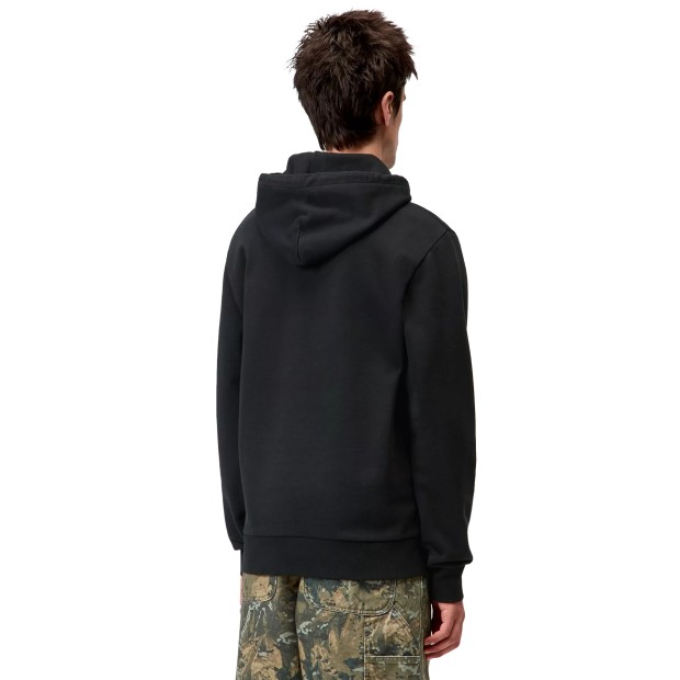 Carhartt Wip Sweat T-shirt Hooded Script Embroidery Black White