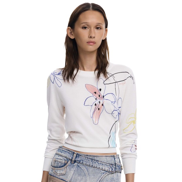 Desigual Camisola Arty Branco