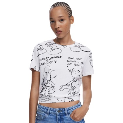 Desigual T-shirt Mickey Sketch Branco