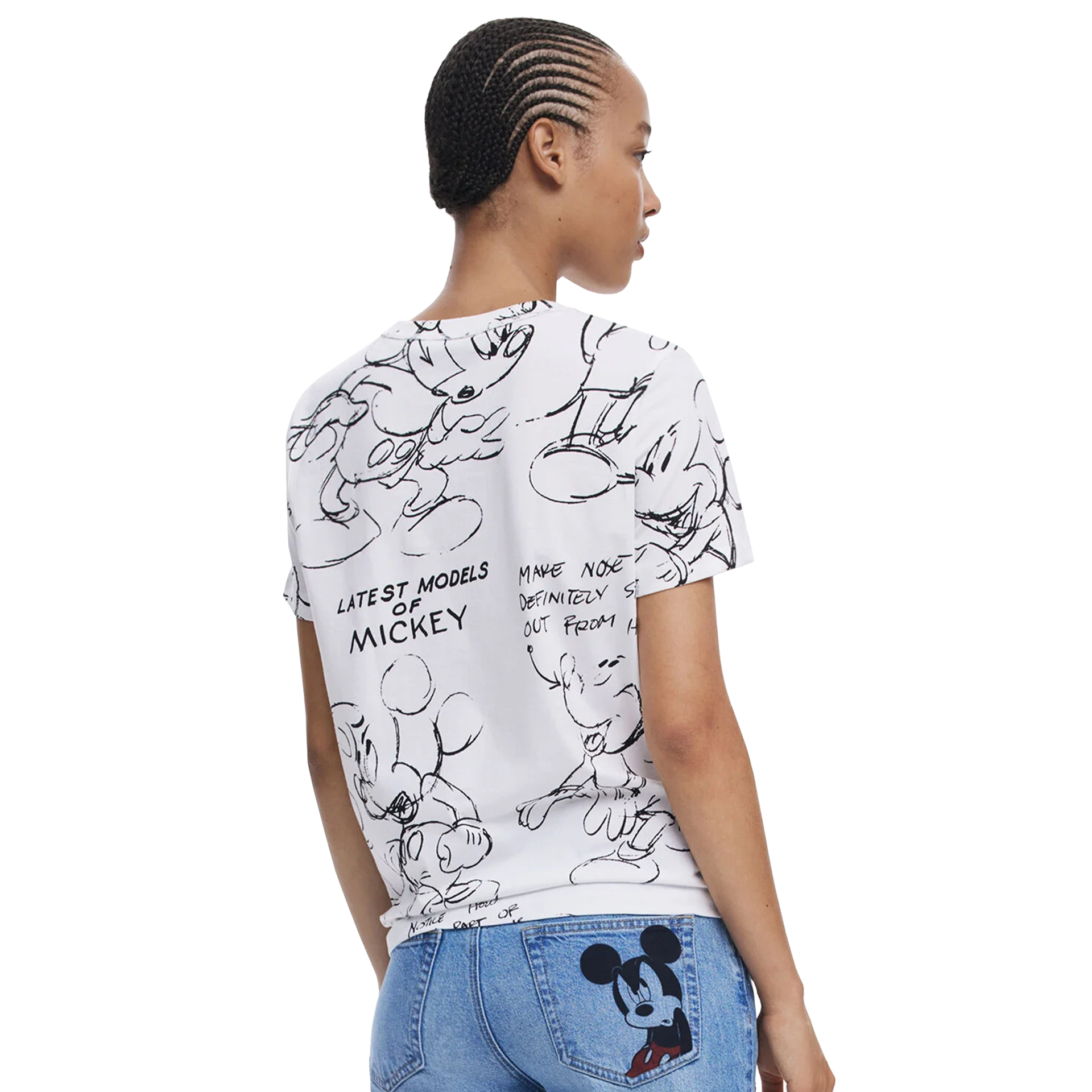 Desigual T-shirt Mickey Sketch Branco