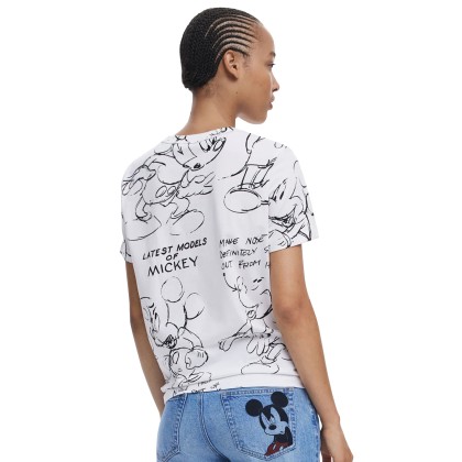 Desigual T-shirt Mickey Sketch Branco