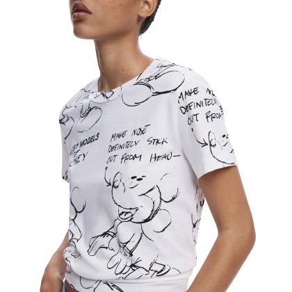 Desigual T-shirt Mickey Sketch Branco