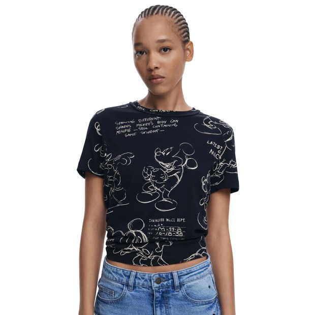 Desigual T-shirt Mickey Sketch Preto