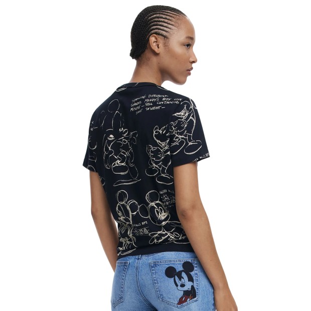 Desigual T-shirt Mickey Sketch Preto