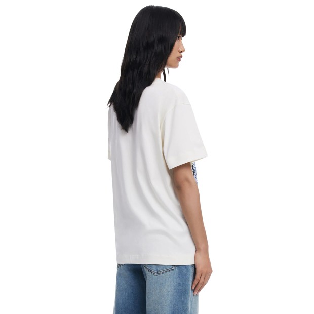 Desigual T-shirt Portrait Branco