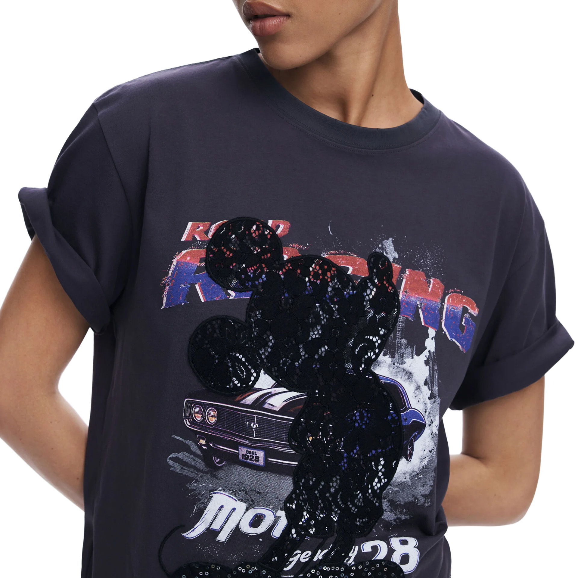 Desigual T-shirt Mickey Lace Preto