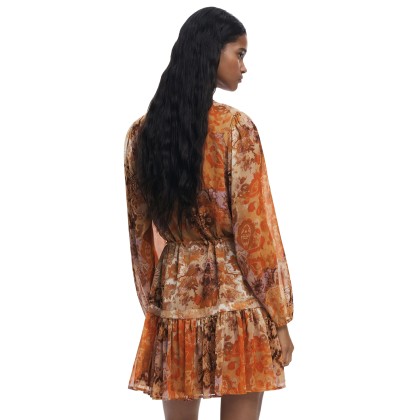 Desigual Vestido Bohoshort Laranja