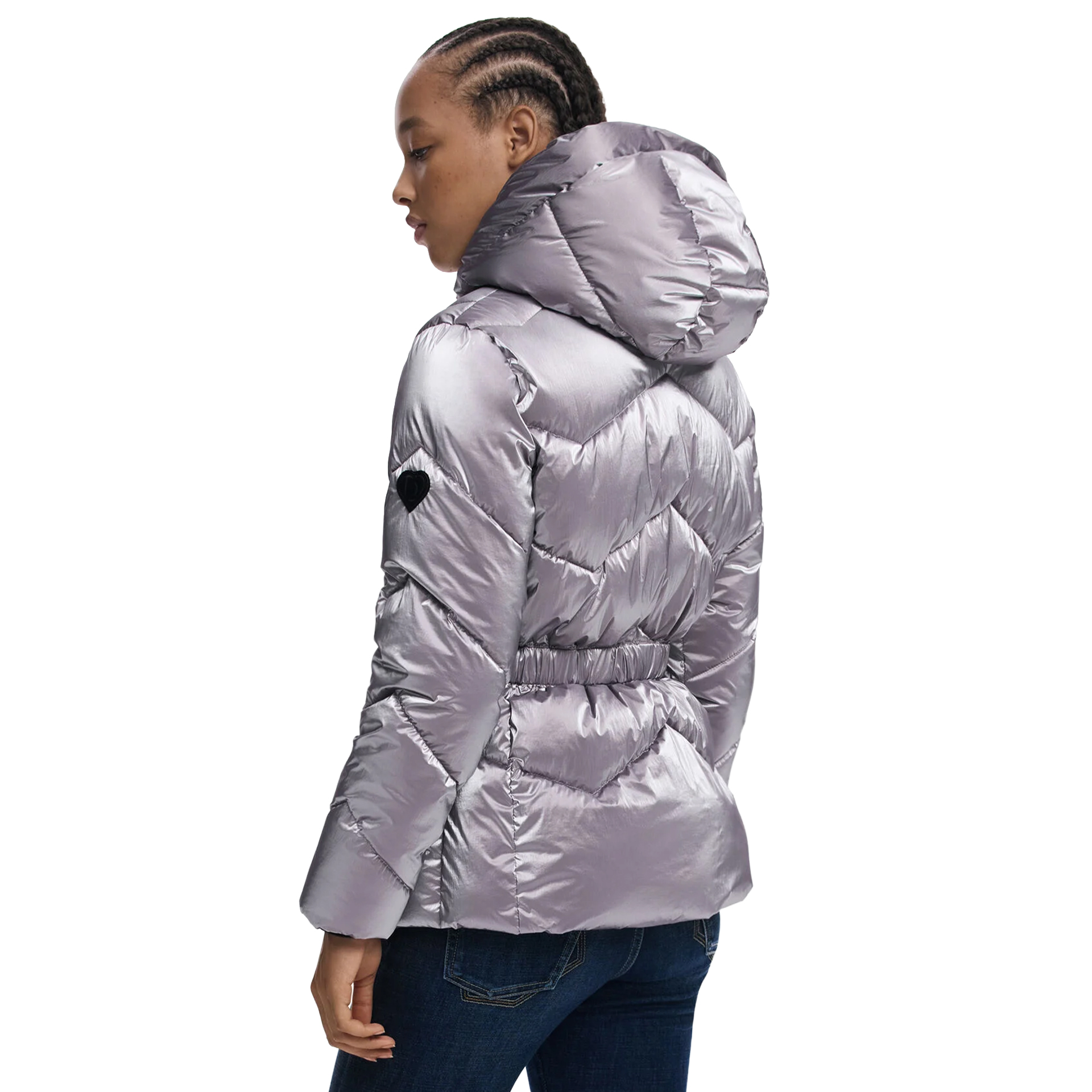 Desigual Casaco Padded Metalic Vermelho