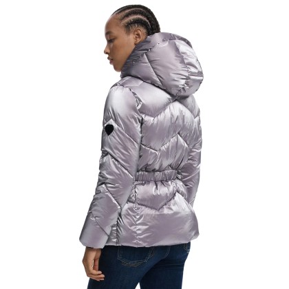 Desigual Casaco Padded Metalic Vermelho