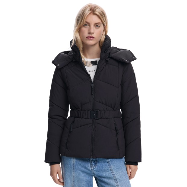 Desigual Casaco Belt Preto