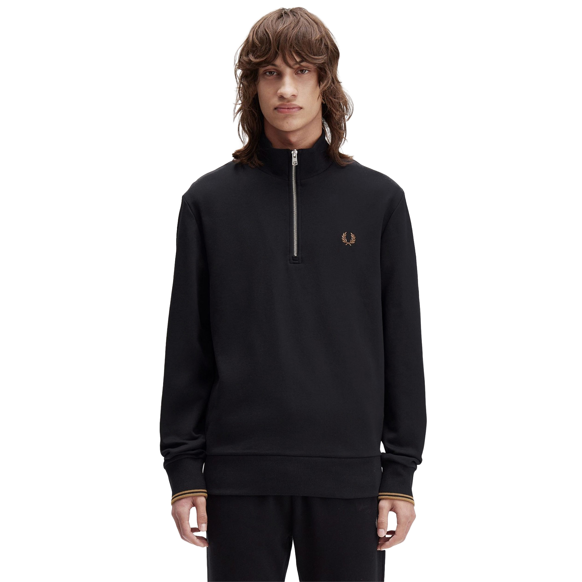 Fred Perry Sweat M3574-s77 Black/shadedston