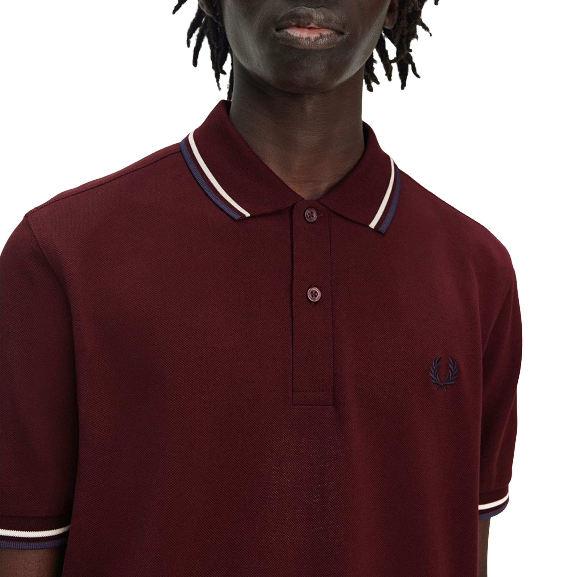 Fred Perry Polo Oxblo/ecru/tnsbl