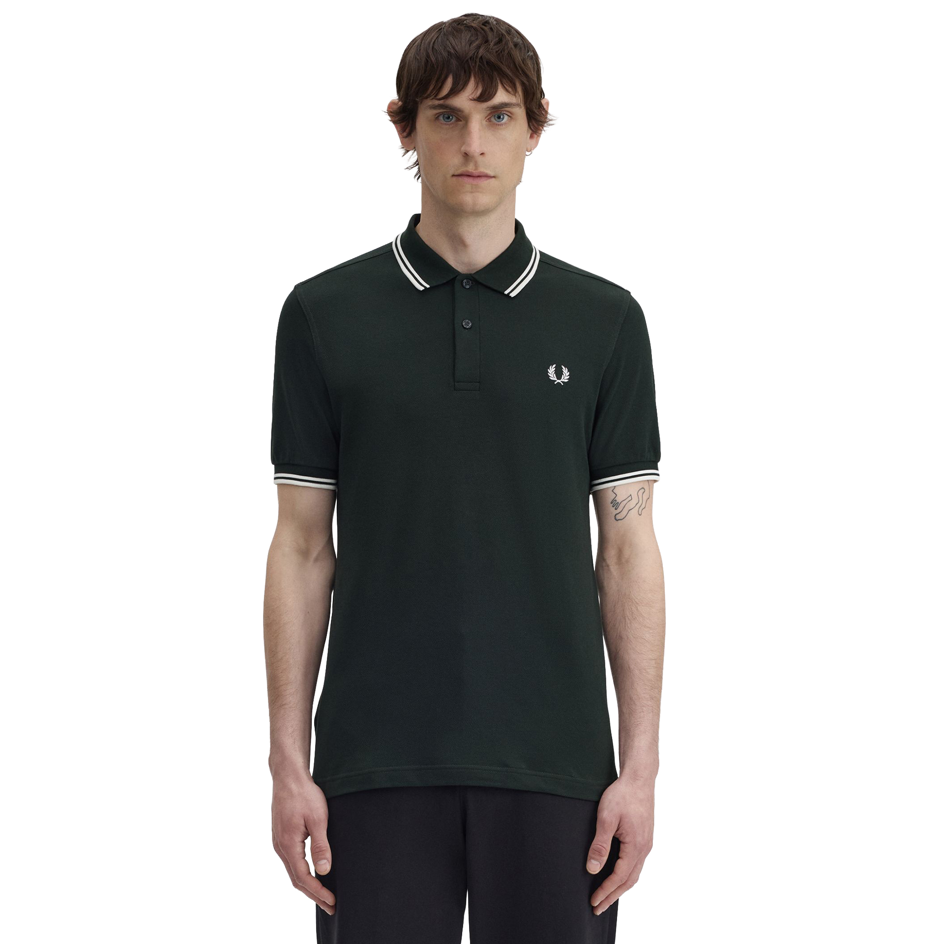 Fred Perry Polo Nightgreen/snwht