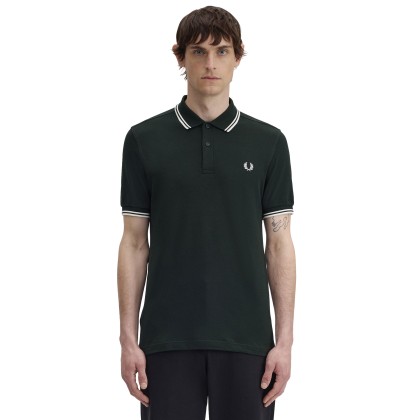 Fred Perry Polo Nightgreen/snwht