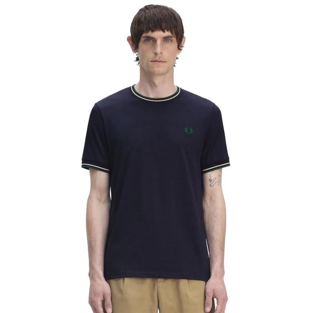 Fred Perry T-shirt Drkcr/lecr/lblgr