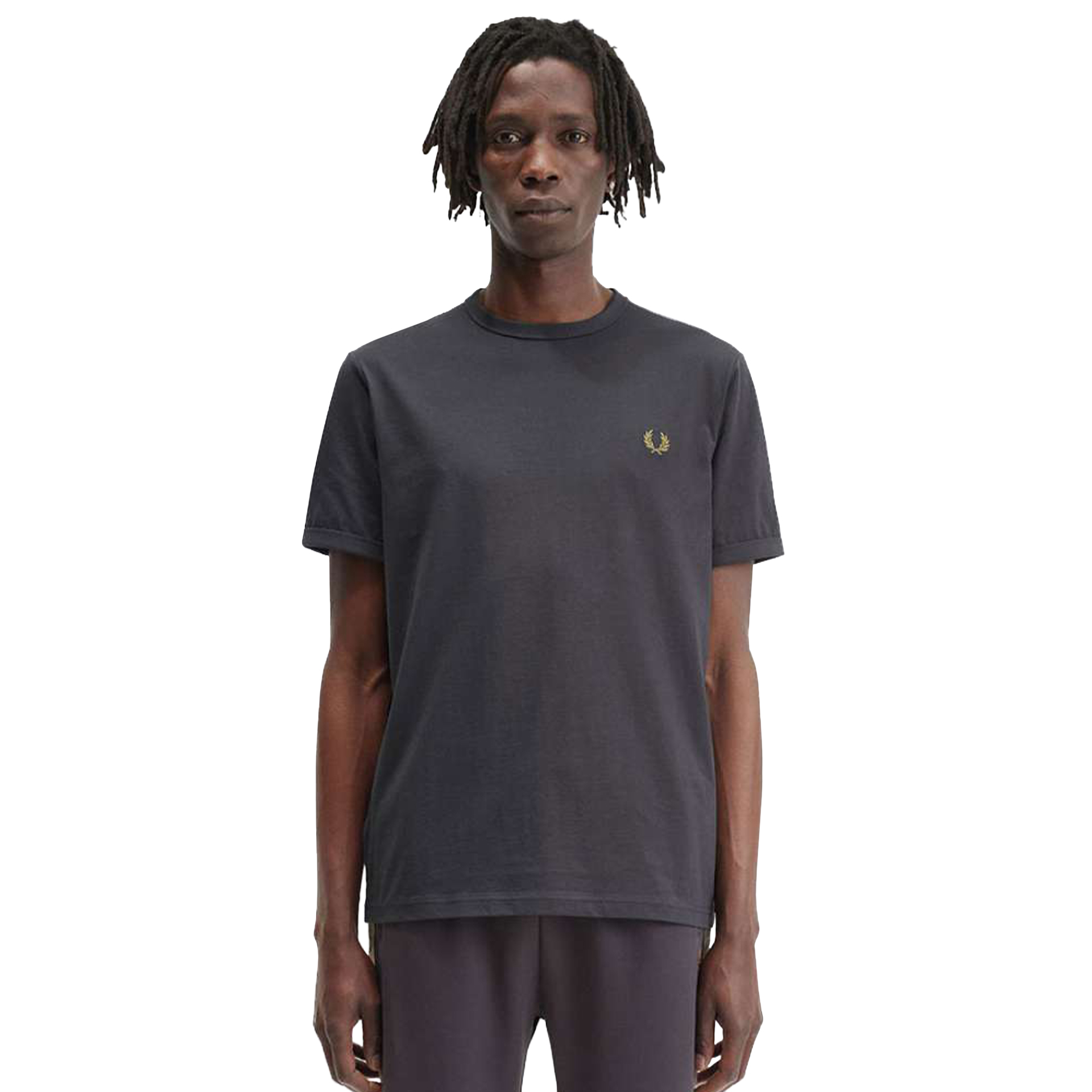 Fred Perry T -shirt Ringer Anchgrey/dkcara