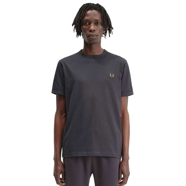 Fred Perry T -shirt Ringer Anchgrey/dkcara
