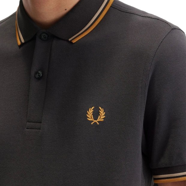 Fred Perry Polo Twin Tipped Agrey Wrmsto D
