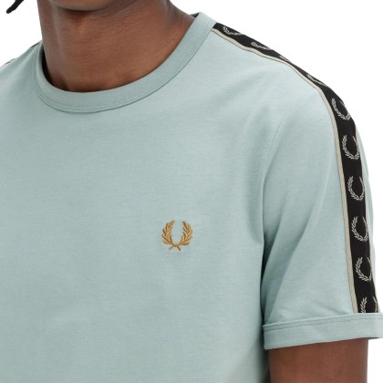 Fred Perry T -shirt Contrast Tape Warm Grey