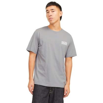 Jack & Jones T-shirt Jjecorp Logo O-neck Ultimate Grey Small Print
