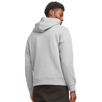 Jack & Jones Sweat Jjecorp Logo Hood Ultimate Grey Small Print