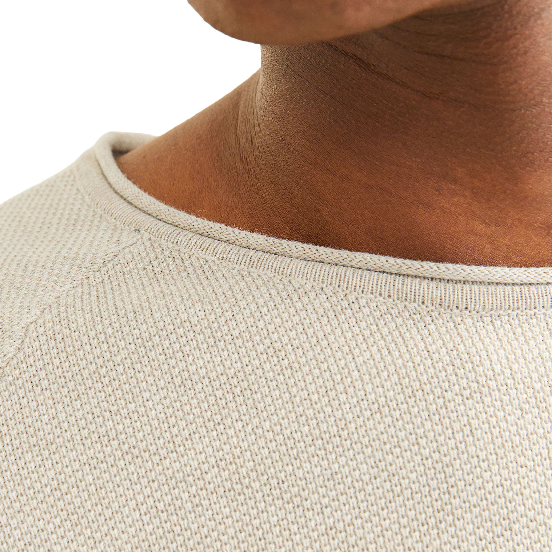 Jack & Jones Camisola Jjehill Knit Crew Neck Oatmeal Melange