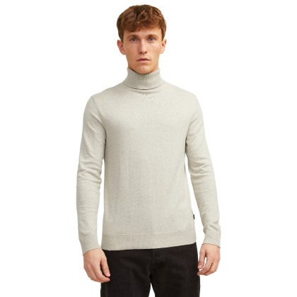 Jack & Jones Camisola Jjeemil Knit Roll Neck Oatmeal Melange