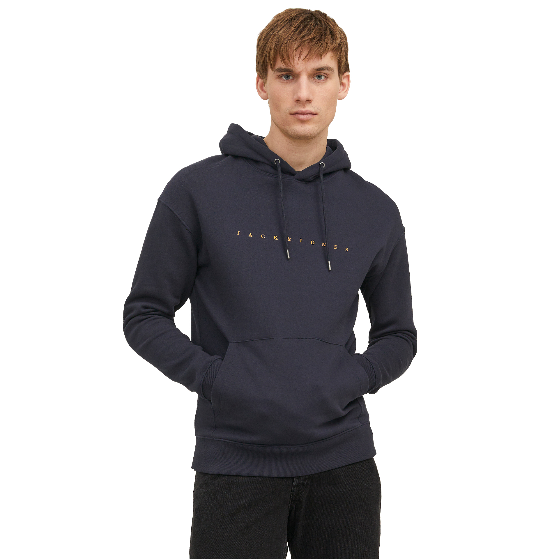 Jack & Jones Sweat Jjestar Jj Hood Dark Navy