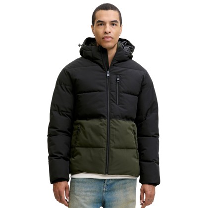 Jack & Jones Casaco Jjeowen Puffer Sn Rosin Black Blocking